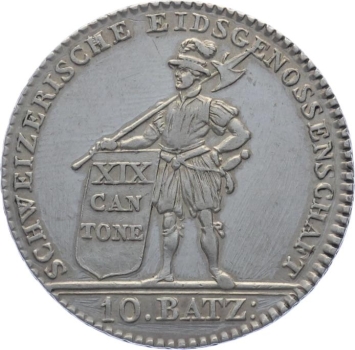 Luzern 10 Batzen 1812 - Stehender Krieger
